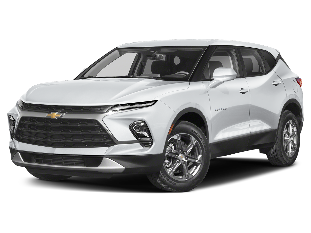 2023 Chevrolet Blazer LT in Summit White — front three-quarter view