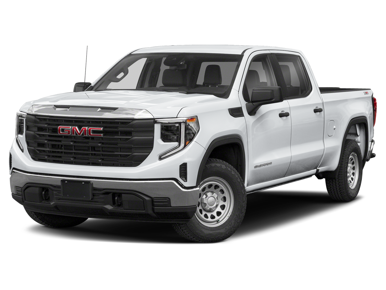 2024 GMC Sierra 1500 Elevation in Summit White — front three-quarter view