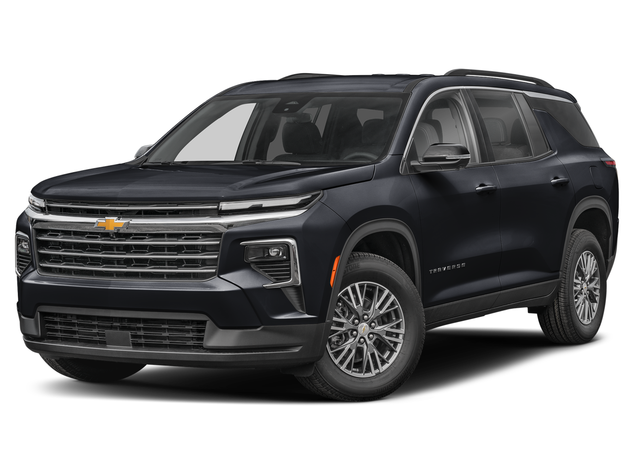 2026 Chevrolet Traverse FWD LT in Mosaic Black Metallic — front three-quarter view