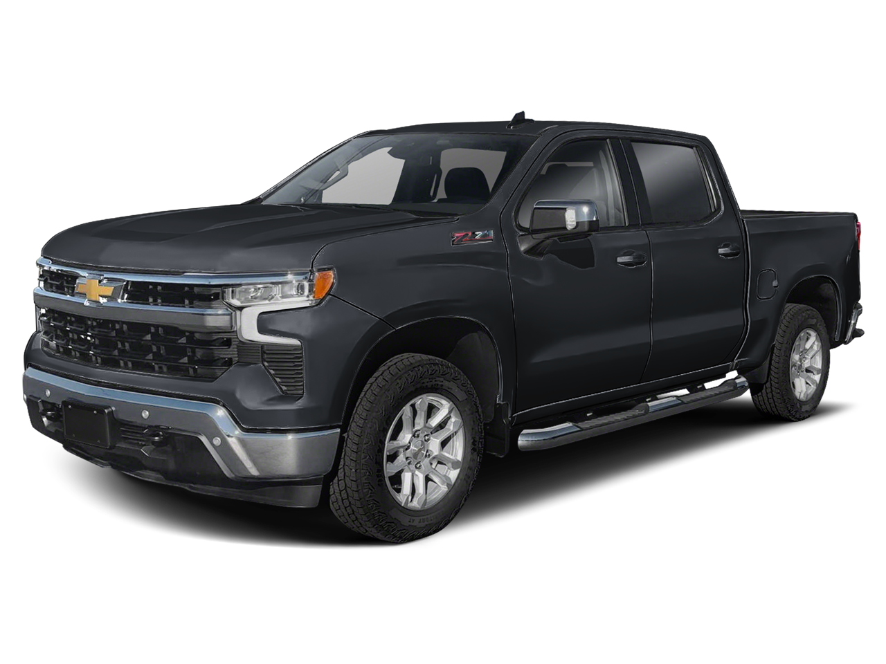 2026 Chevrolet Silverado 1500 LT in Black — front three-quarter view