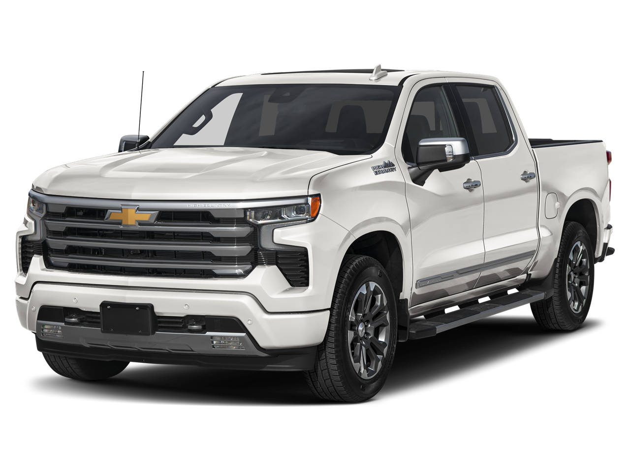 2026 Chevrolet Silverado 1500 High Country in Polar White Tricoat — front three-quarter view