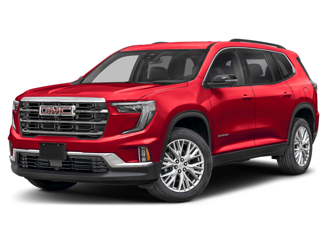2026 GMC Acadia FWD Elevation in Volcanic Red Tintcoat — front three-quarter view