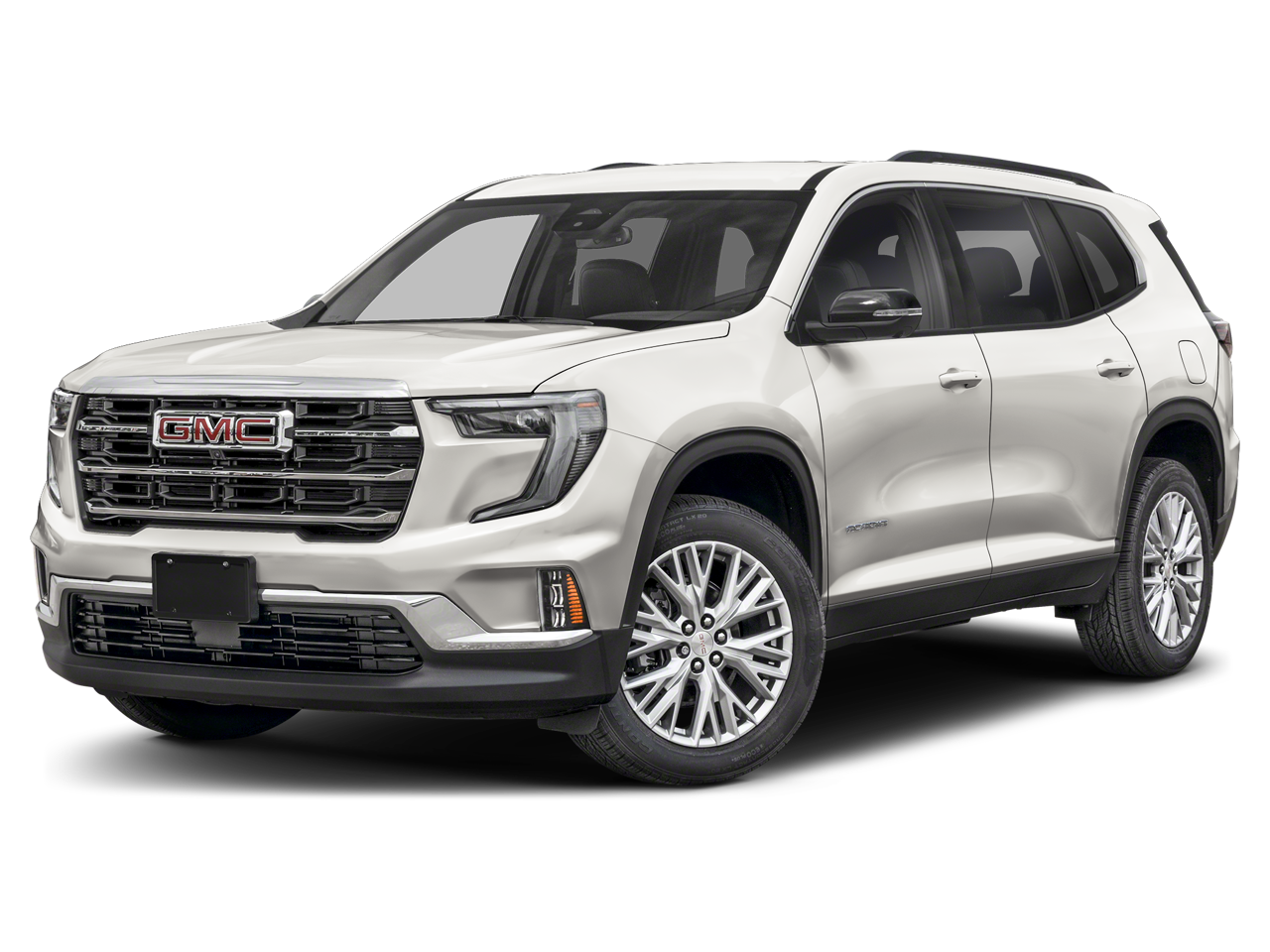 2026 GMC Acadia FWD Elevation in Glacier White Tricoat — front three-quarter view