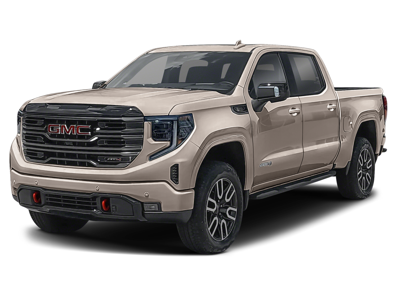 2026 GMC Sierra 1500 AT4 in Coastal Dune — front three-quarter view