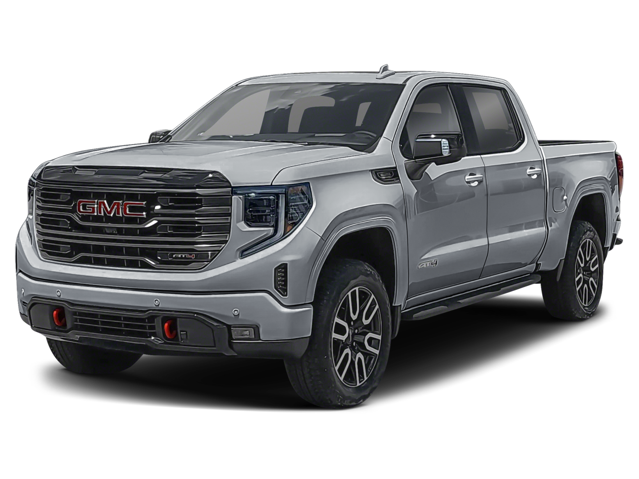 2026 GMC Sierra 1500 AT4 in Sterling Metallic — front three-quarter view