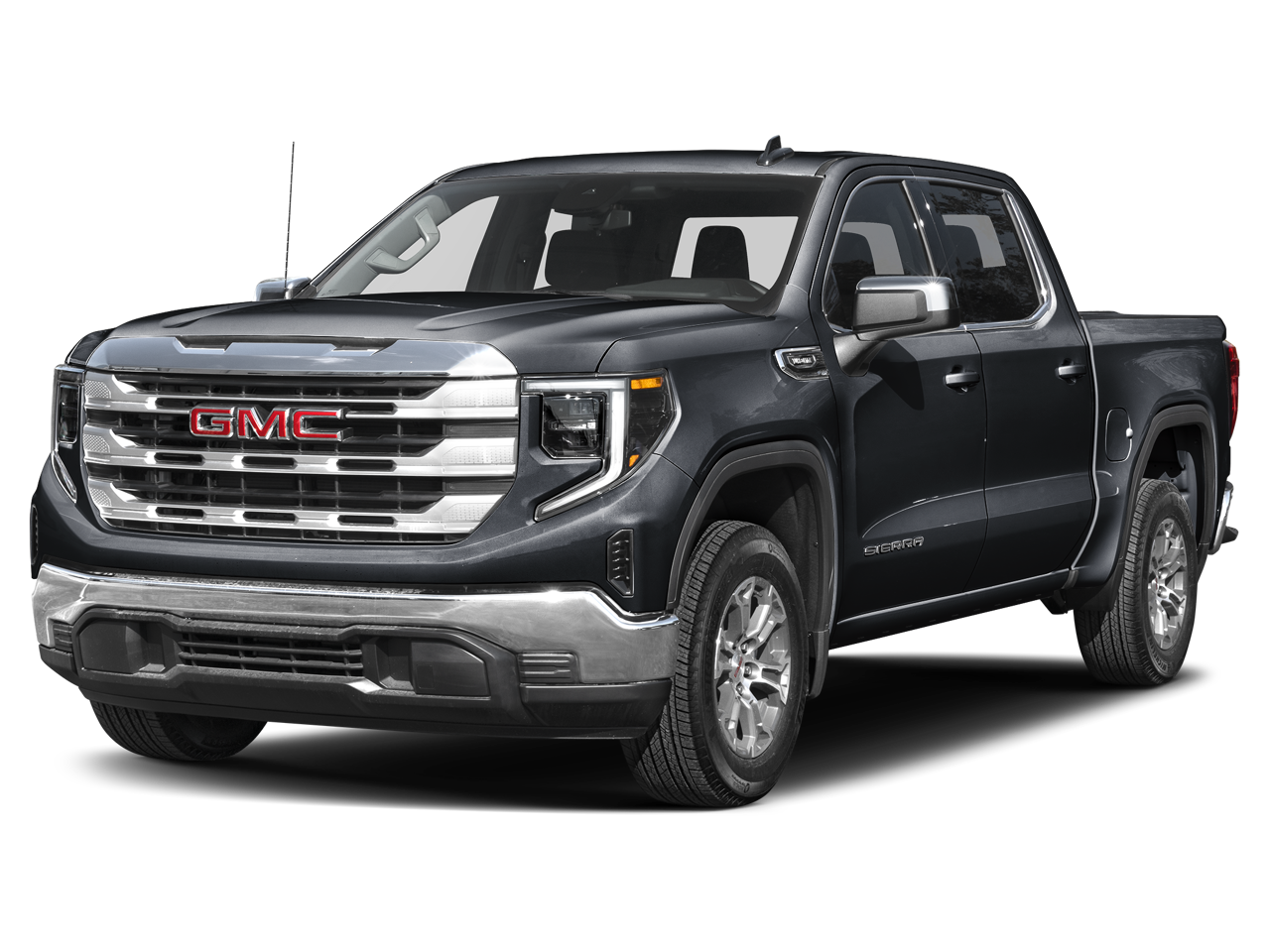 2026 GMC Sierra 1500 SLT in Onyx Black — front three-quarter view