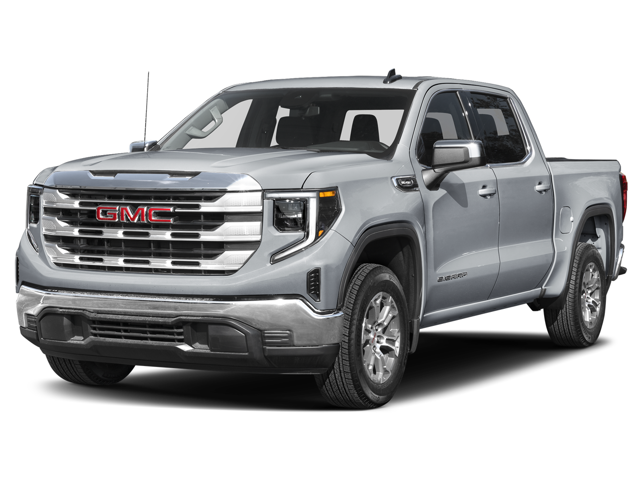 2026 GMC Sierra 1500 SLT in Sterling Metallic — front three-quarter view