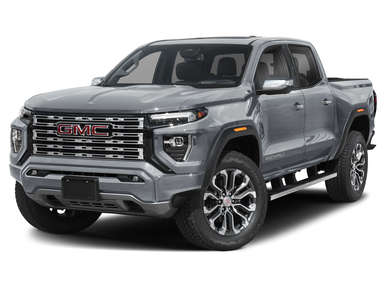2026 GMC Canyon 4WD Denali in Sterling Metallic — front three-quarter view