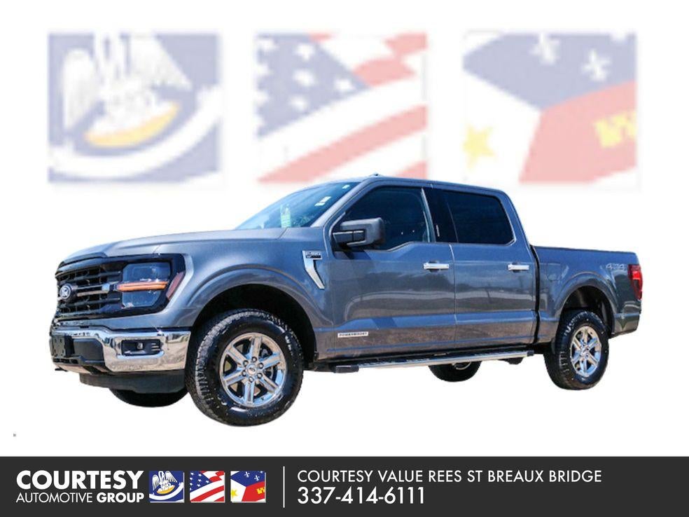 2024 Ford F-150 XLT in Carbonized Gray Metallic — front three-quarter view