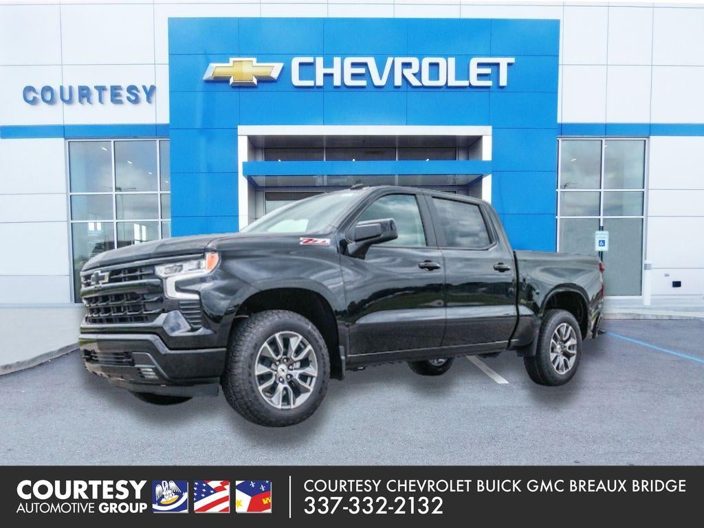 2026 Chevrolet Silverado 1500 RST in Black — front three-quarter view