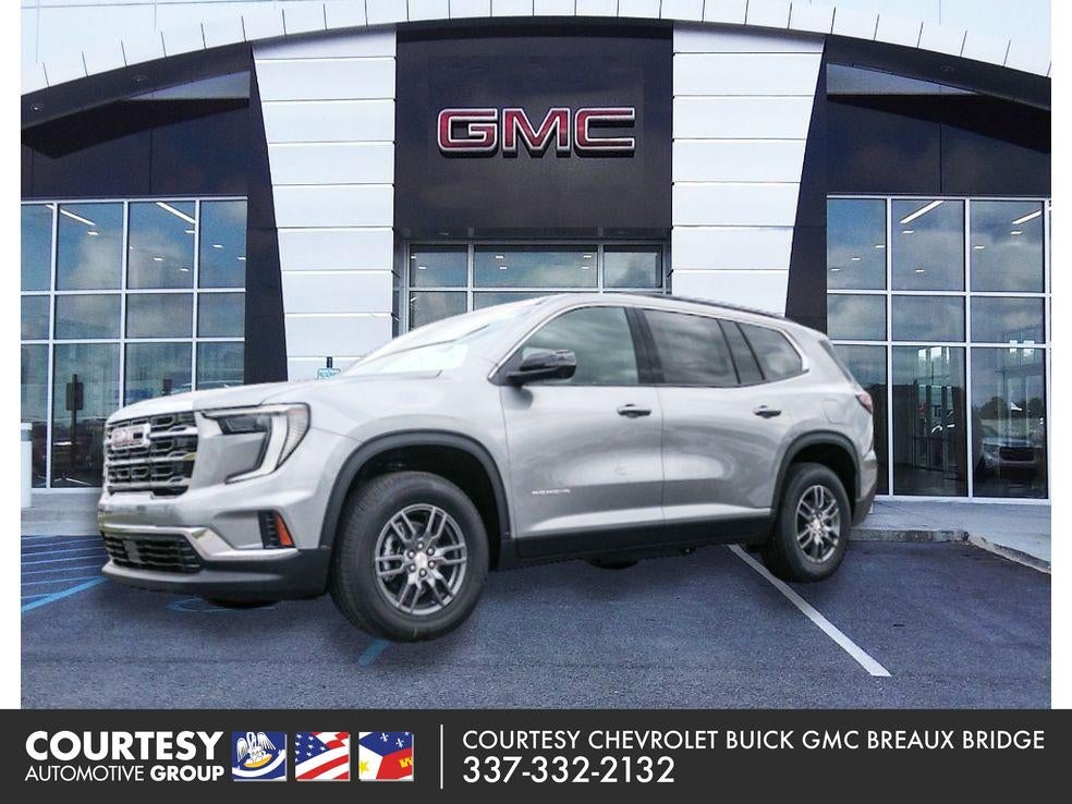 2026 GMC Acadia FWD Elevation in Sterling Metallic — front three-quarter view