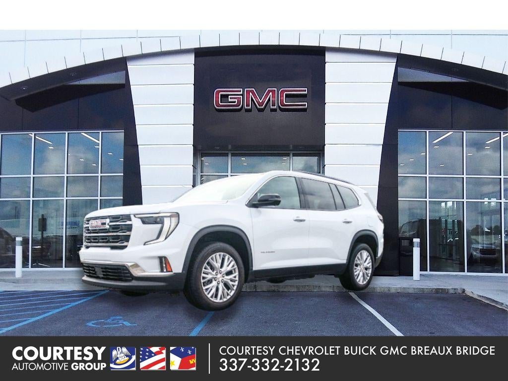 2026 GMC Acadia FWD Elevation in White — front three-quarter view