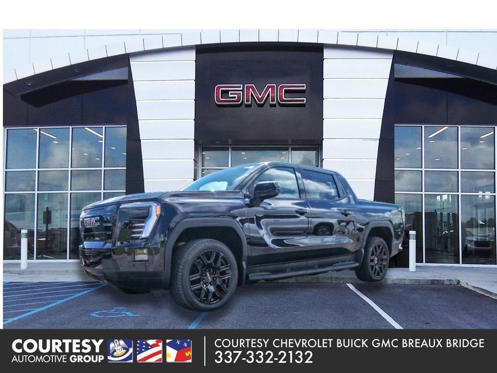 2026 GMC Sierra EV Extended Range Elevation in Onyx Black — front three-quarter view