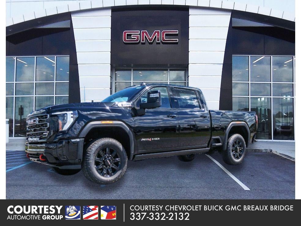2026 GMC Sierra 2500 AT4 in Black — front three-quarter view