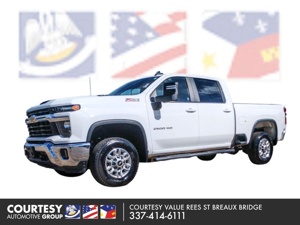 2025 Chevrolet Silverado 2500 LT in Summit White — front three-quarter view