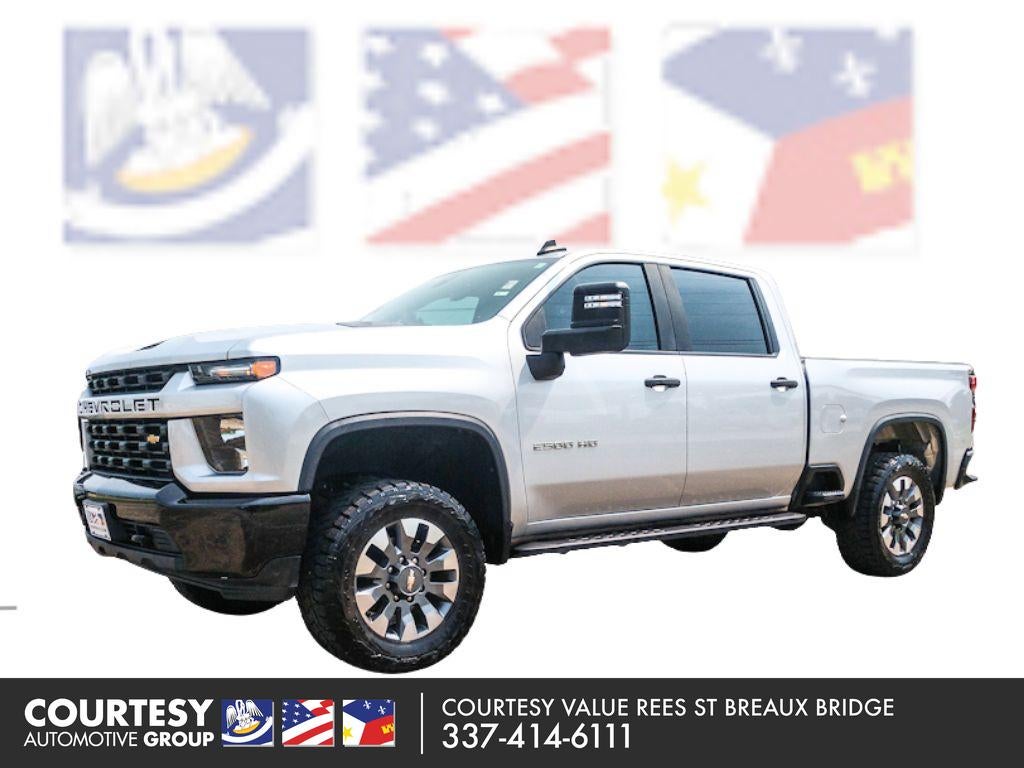 2023 Chevrolet Silverado 2500 Custom in Silver Ice Metallic — front three-quarter view