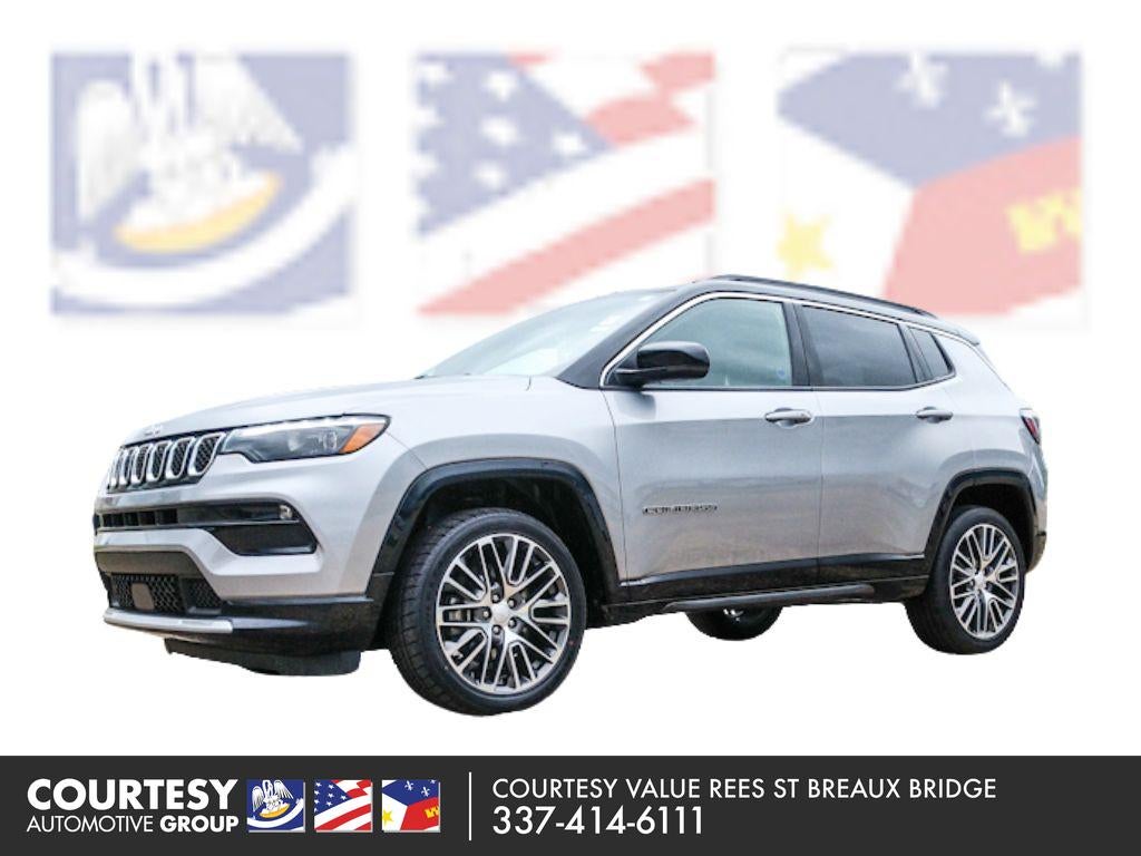2023 Jeep Compass Limited in Billet Silver Metallic Clearcoat — front three-quarter view