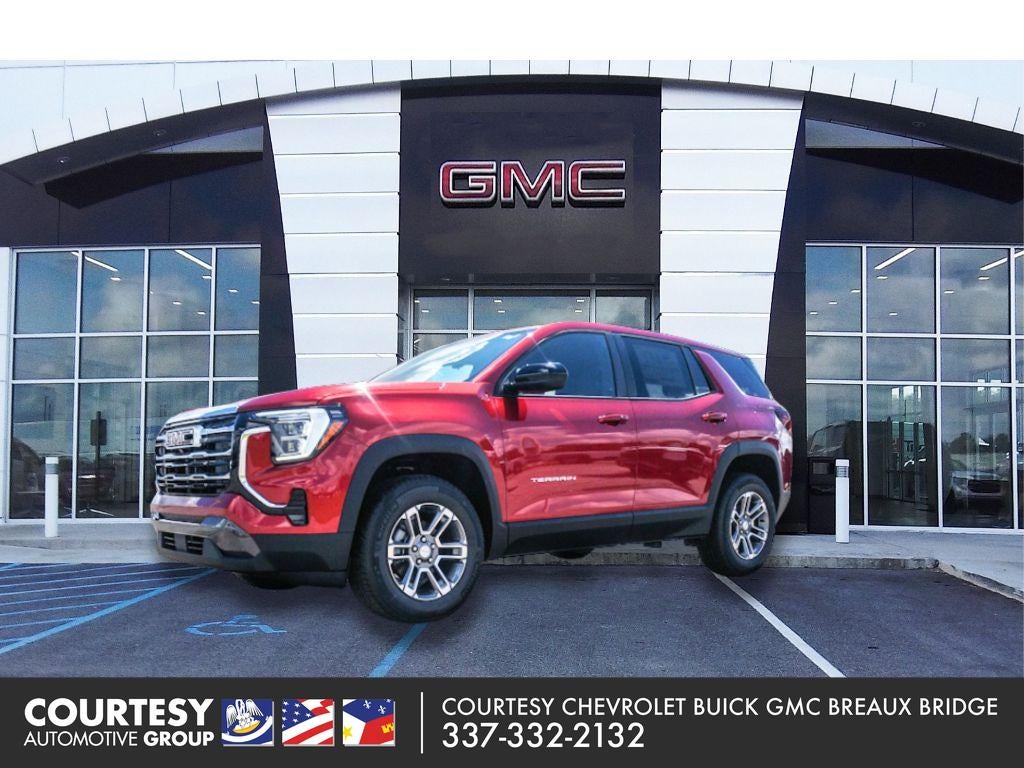 2026 GMC Terrain FWD Elevation in Volcanic Red Tintcoat — front three-quarter view