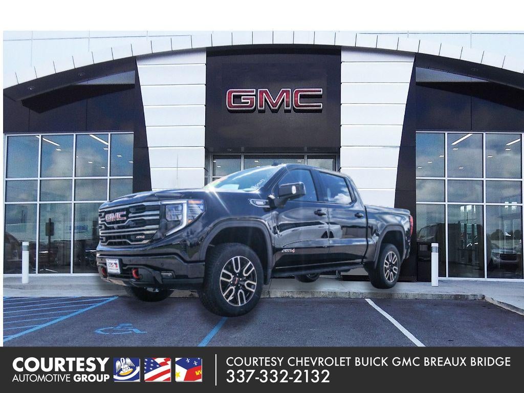 2026 GMC Sierra 1500 AT4 in Onyx Black — front three-quarter view