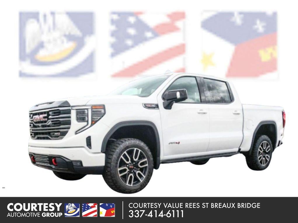 2026 GMC Sierra 1500 AT4 in Summit White — front three-quarter view